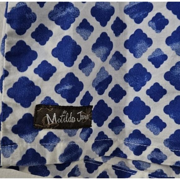 Blue Sz XL Tassel ADVENTURE BEGINS WANDERING WATERS Sleeveless Top MATILDA JANE - Picture 6 of 8